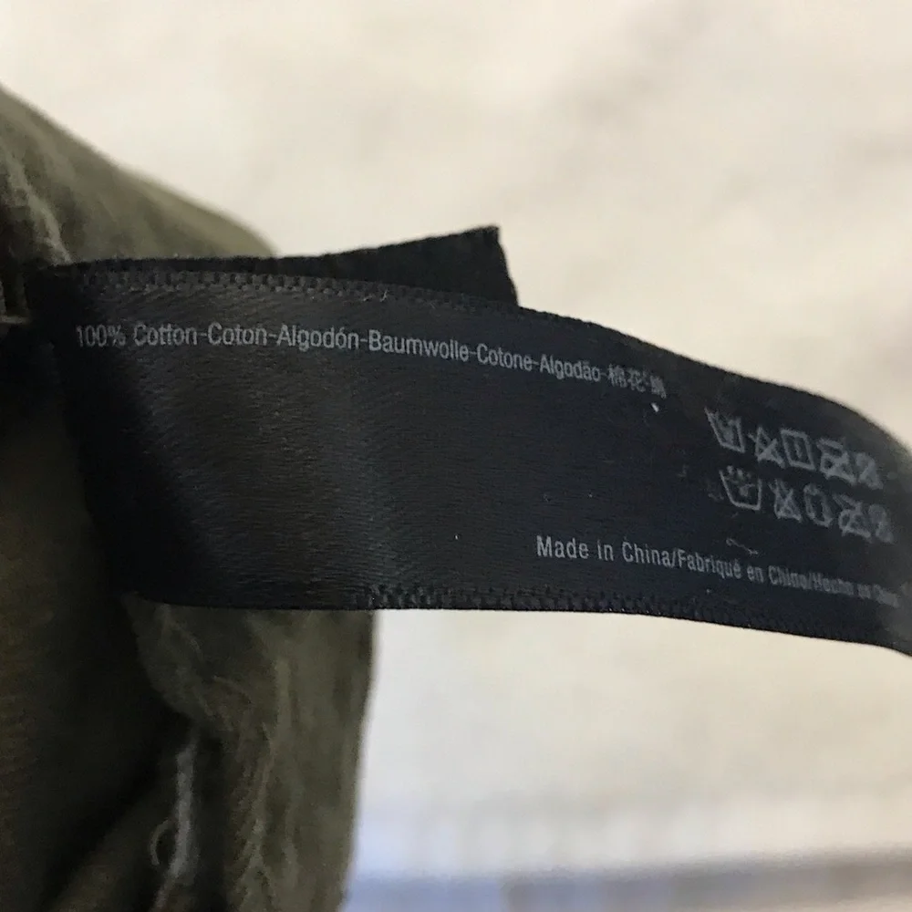 BDG Olive Green Adjustable Cotton Ball Cap